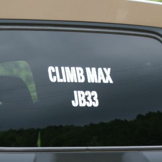 【クライムマックス】 「CLIMB MAX」ステンシルタイプステッカー（ホワイト） for ジムニーJB64