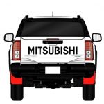 [BR]トライトン/LC2T リアゲート専用MITSUBISHI大型ステッカー